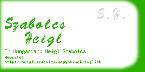 szabolcs heigl business card